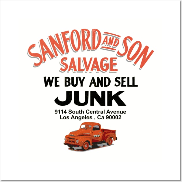 Sanford & Son Salvage Sign Wall Art by Alema Art